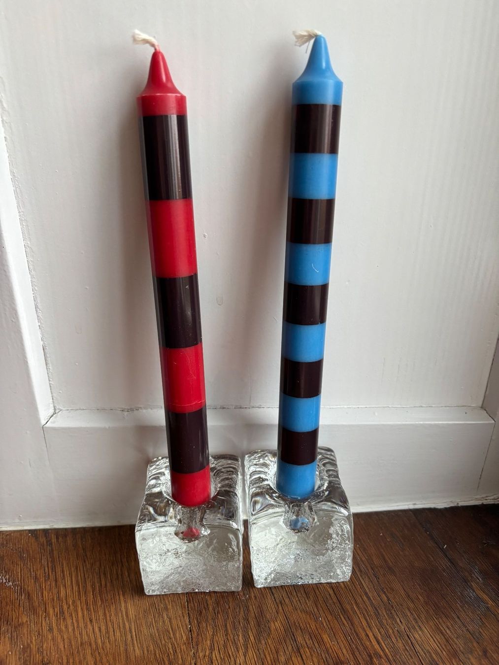Portacandele: Vintage Eisglas Ice Cube Kerzenständer 2er Set, – Usato da Horgen venduto da uge_pd5p 1