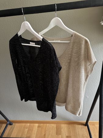 Bohemiaca Sommer Strickpullover Set, Schwarz/Beige, Top!