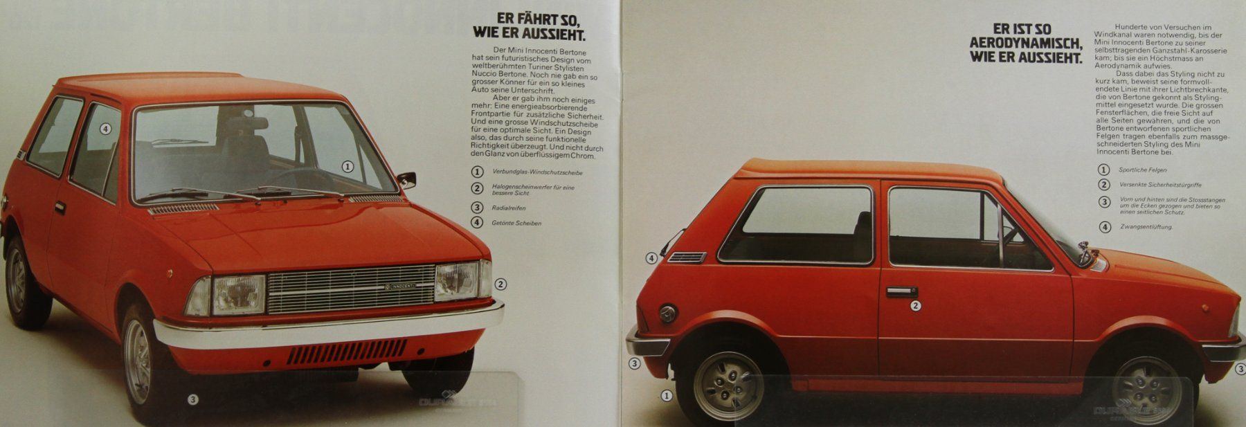 Mini Documenti: PROSPEKT | MINI INNOCENTI BERTONE - 90/120 | AB 01.1977 – Usato da Unterägeri venduto da GIGOLOLIT 1