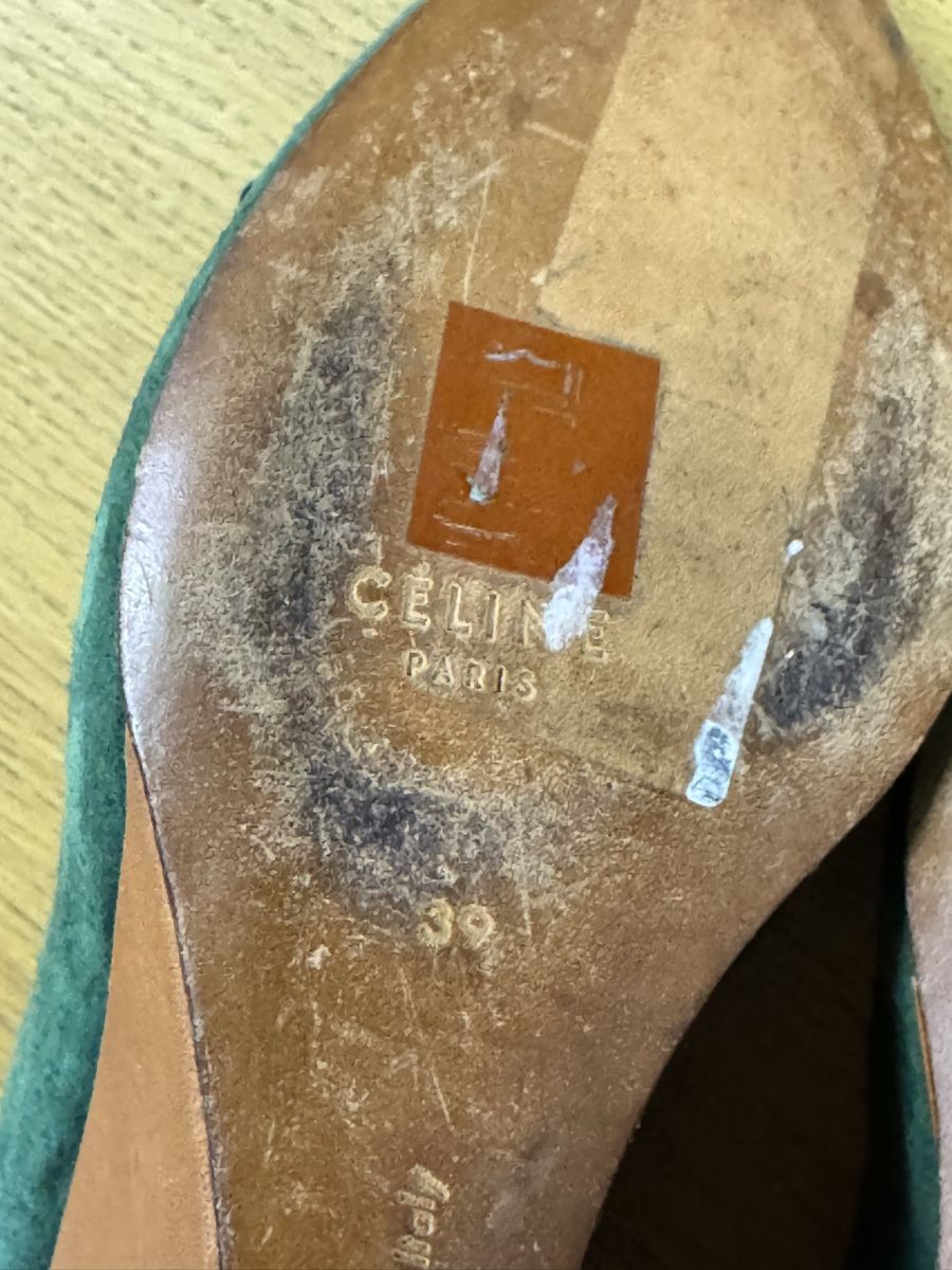 Celine Scarpe da donna: Celine green suede leather wedges, size 39 – Usato da Zürich venduto da EShopping81 4