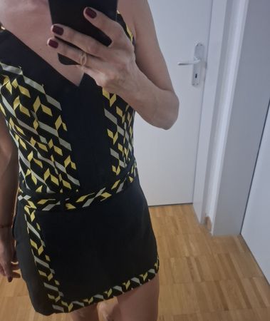 Schöner Sommer Jumpsuit, Grösse M, gemustert & schwarz💥