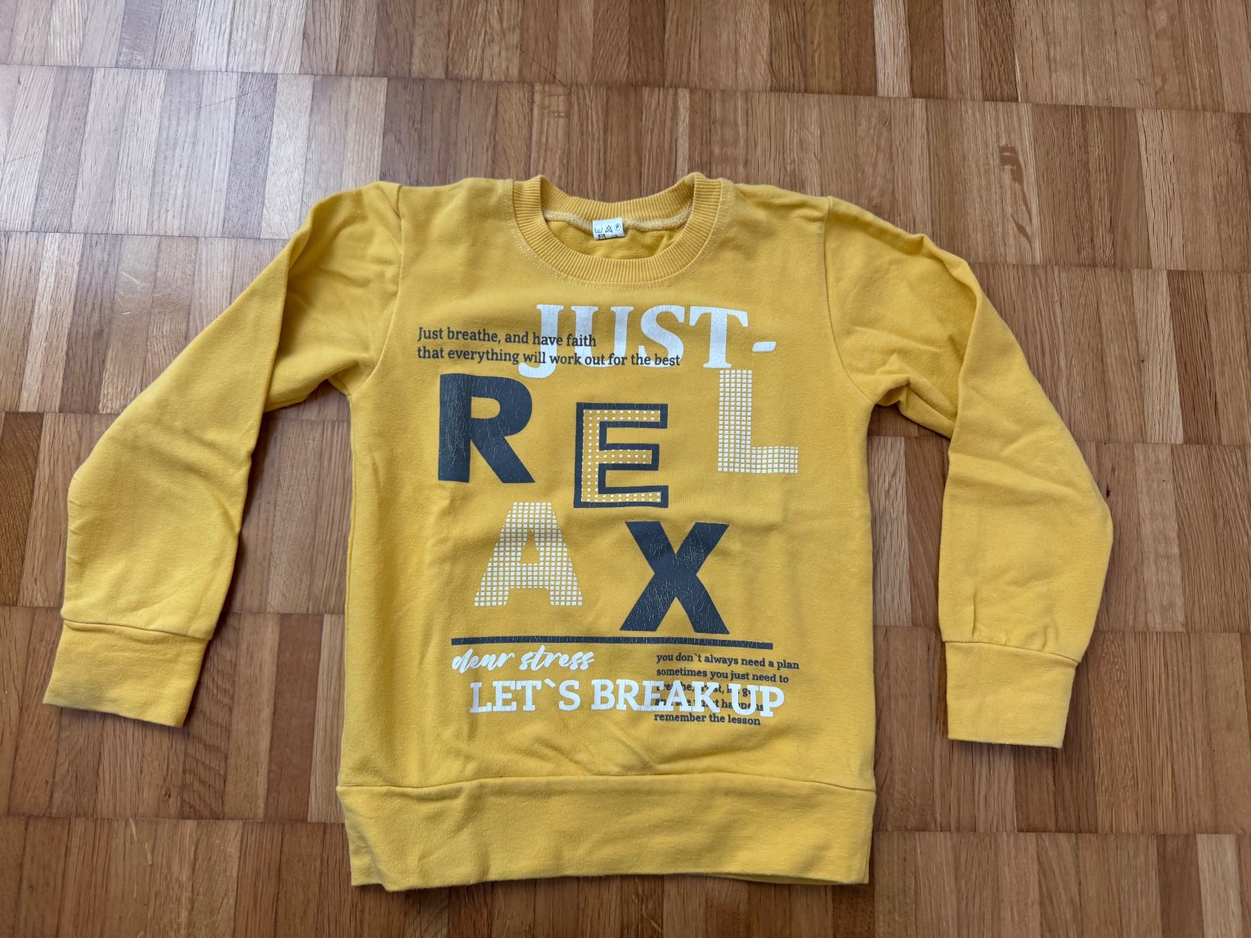 Maglioni & Felpe: Gelber JUST-RELAX Pullover, Gr. 104 (70% Baumwolle) – Usato da Jona venduto da Good_luck1_