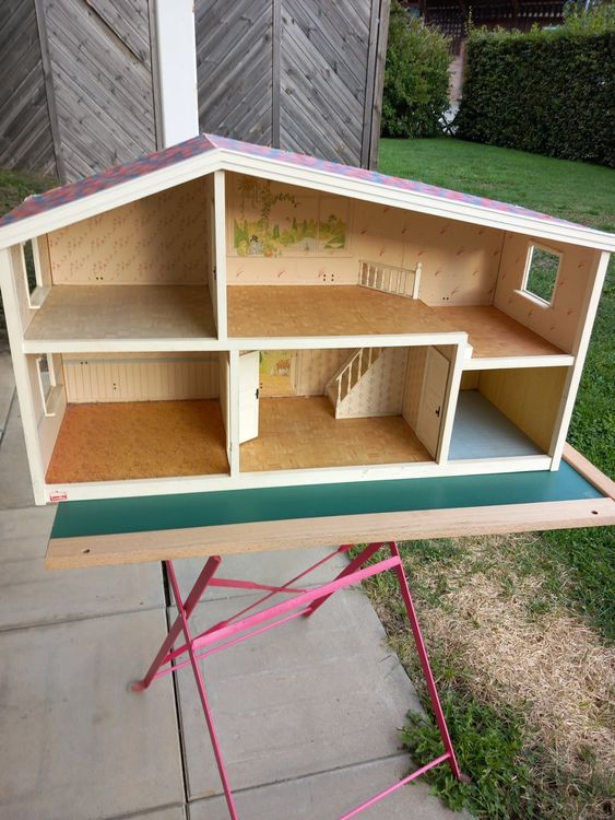 Puppenhaus Miniatur Teppich Set – 2 Stück, 1:12 Maßstab, Vintage-Blumendruck, Mit Quasten