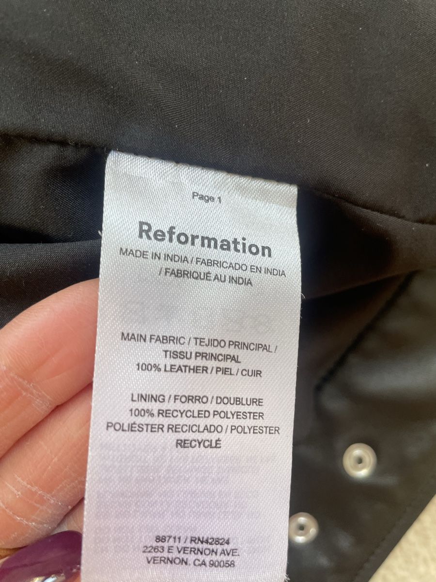 Giacche: The Reformation - Veda oversized leather jacket – Usato da Zürich venduto da Mariva1 6