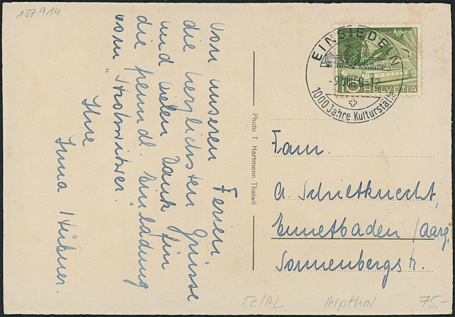 Cartoline postali: SZ Alpthal – Usato da Schindellegi venduto da leecollect 1