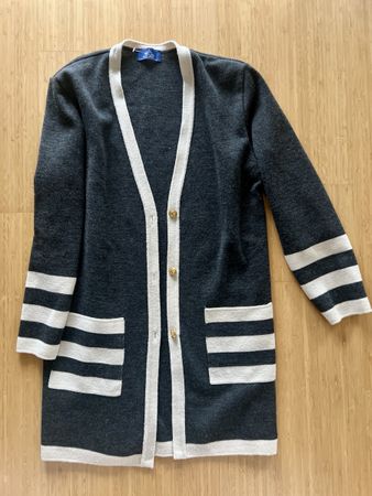 Cardigan SAINT JAMES, taille M, style preppy chic d'hiver