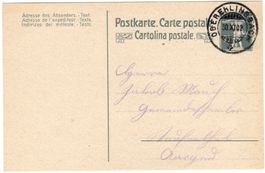 OBERERLINSBACH auf 7 1/2 Rp. Tellknabe Ganzsachen-Postkarte