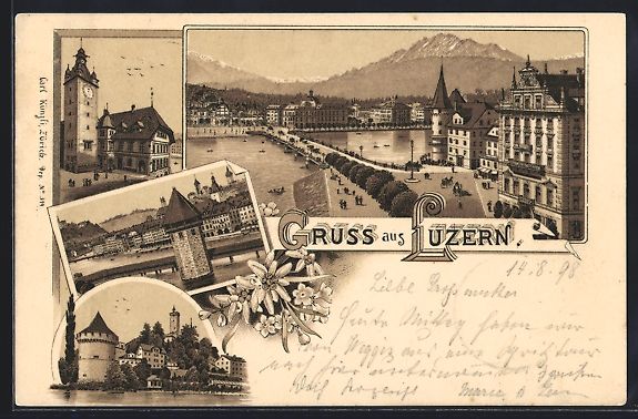 Cartoline postali: Litho Luzern, Verschiedene Eindrücke de – Usato da Berlin venduto da bartko-reher