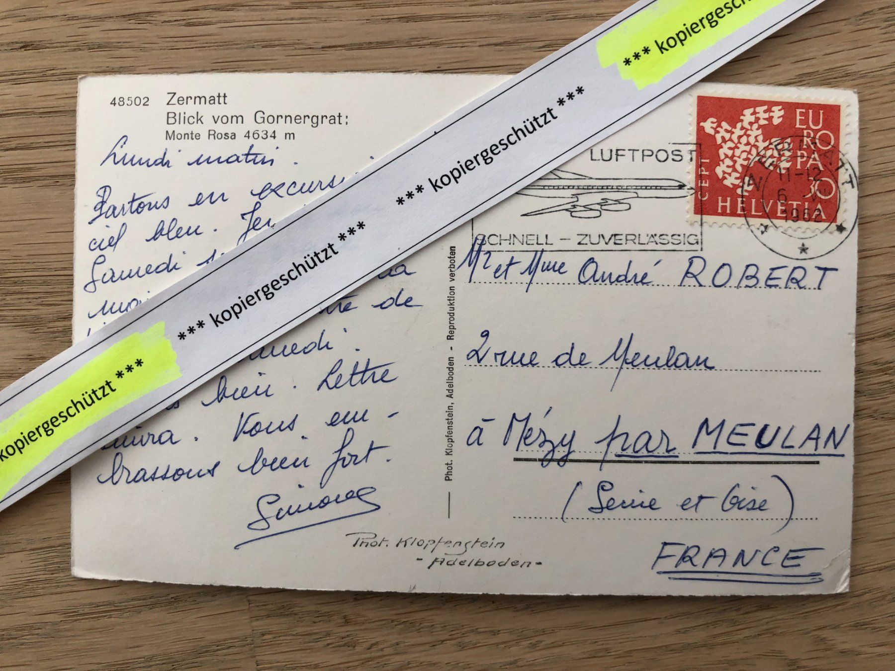 Cartoline postali: Zermatt Gornergrat Monte Rosa AK – Usato da Hefenhofen venduto da Bierinder 1