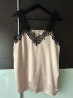 Damen Top rose mit schwarzer Spitze neu! Gr. 40
