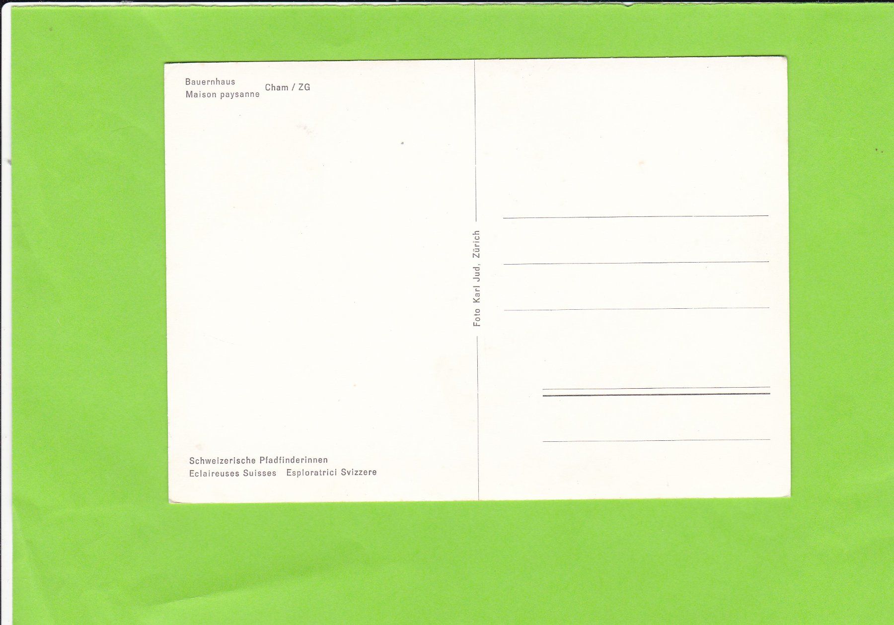Cartoline postali: Bauernhaus in Cham ZG – Usato da St. Peterzell venduto da neckertal 1