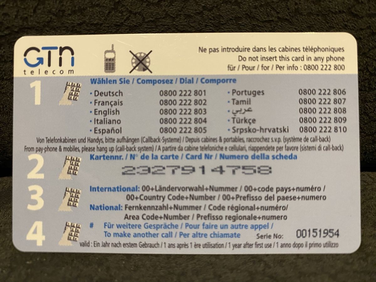 Telefon- & Taxkarten: Carte – Gebraucht aus Lausanne von babacard10 1