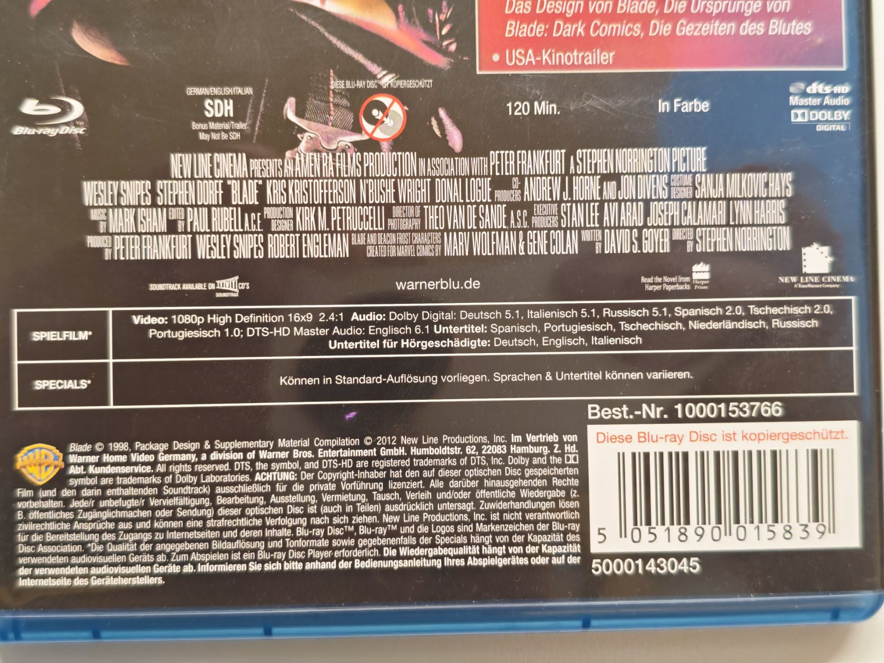 Alle DVDs: Blade – Gebraucht aus Liestal von Kratzilla 3