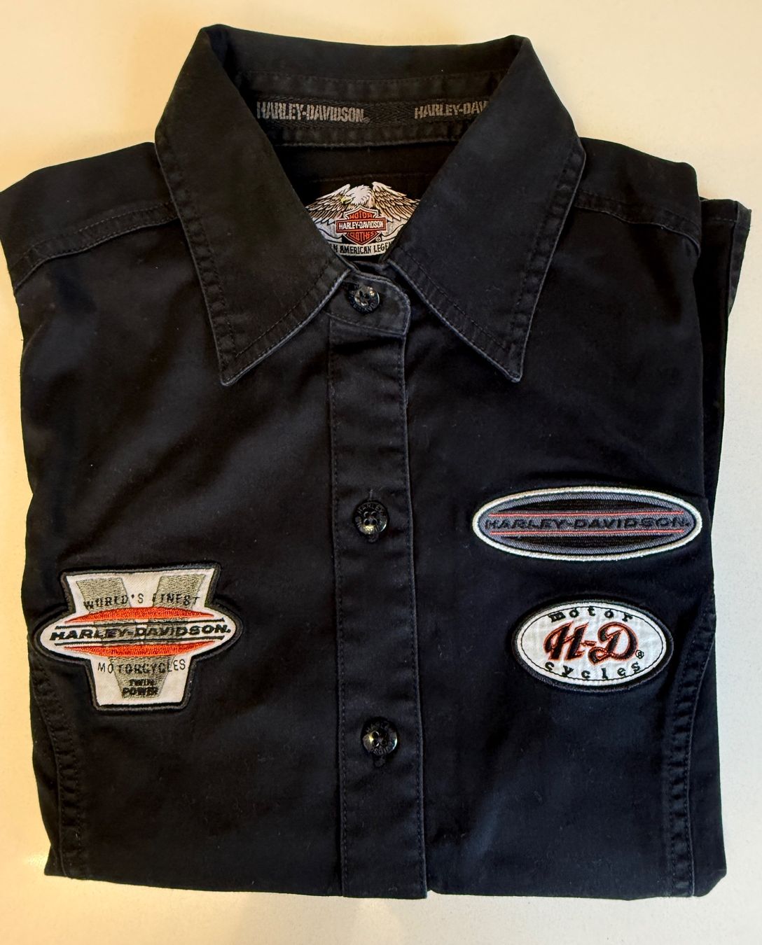 Harley-Davidson Camicette: Harley-Bluse, Damen, kurzarm, Grösse S – Usato da Steinhausen venduto da Erwa1