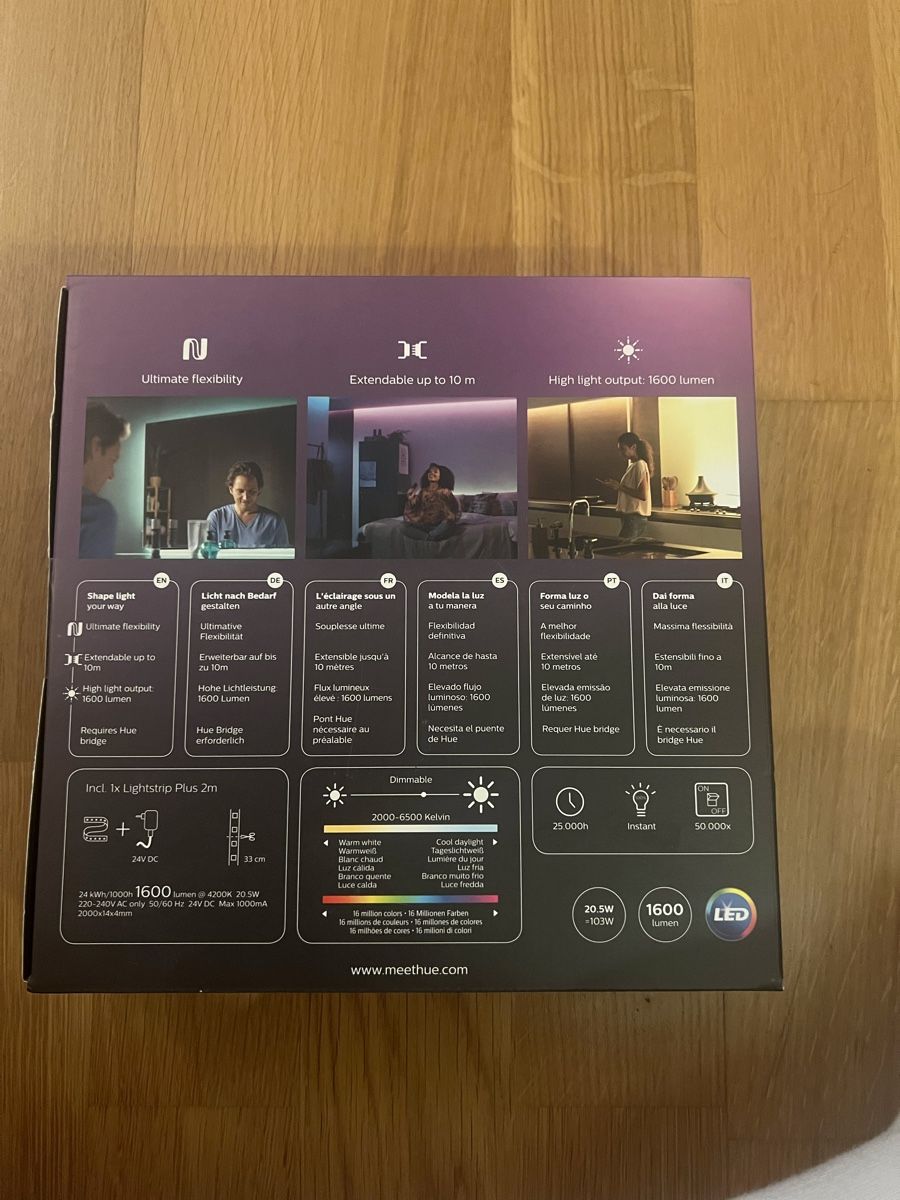 Philips Ghirlande e barre luminose: Philips Hue Lightstrips Plus – Nuovo e nell'imballaggio originale da Baden venduto da Silvvy 1