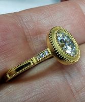 Bague argent avec diamant de moissanite de 2 ct certifié GRA