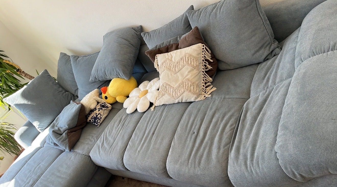 Divani: Gemütliches Ecksofa, hellblau, grosszügig & bequem! – Usato da Zürich venduto da ste_952b 2