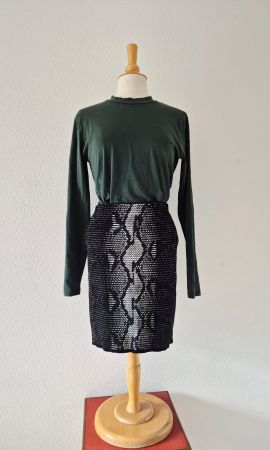 ROCK JUPE MARC CAIN N1 S 36 ANIMAL PRINT,  TOP ZU BLUSE SHIR