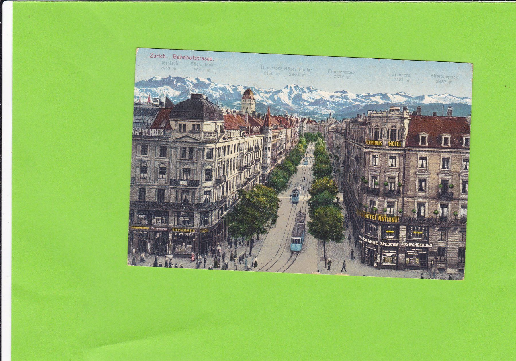 Cartoline postali: Zürich-Bahnhofstrasse---1920 – Usato da St. Peterzell venduto da neckertal