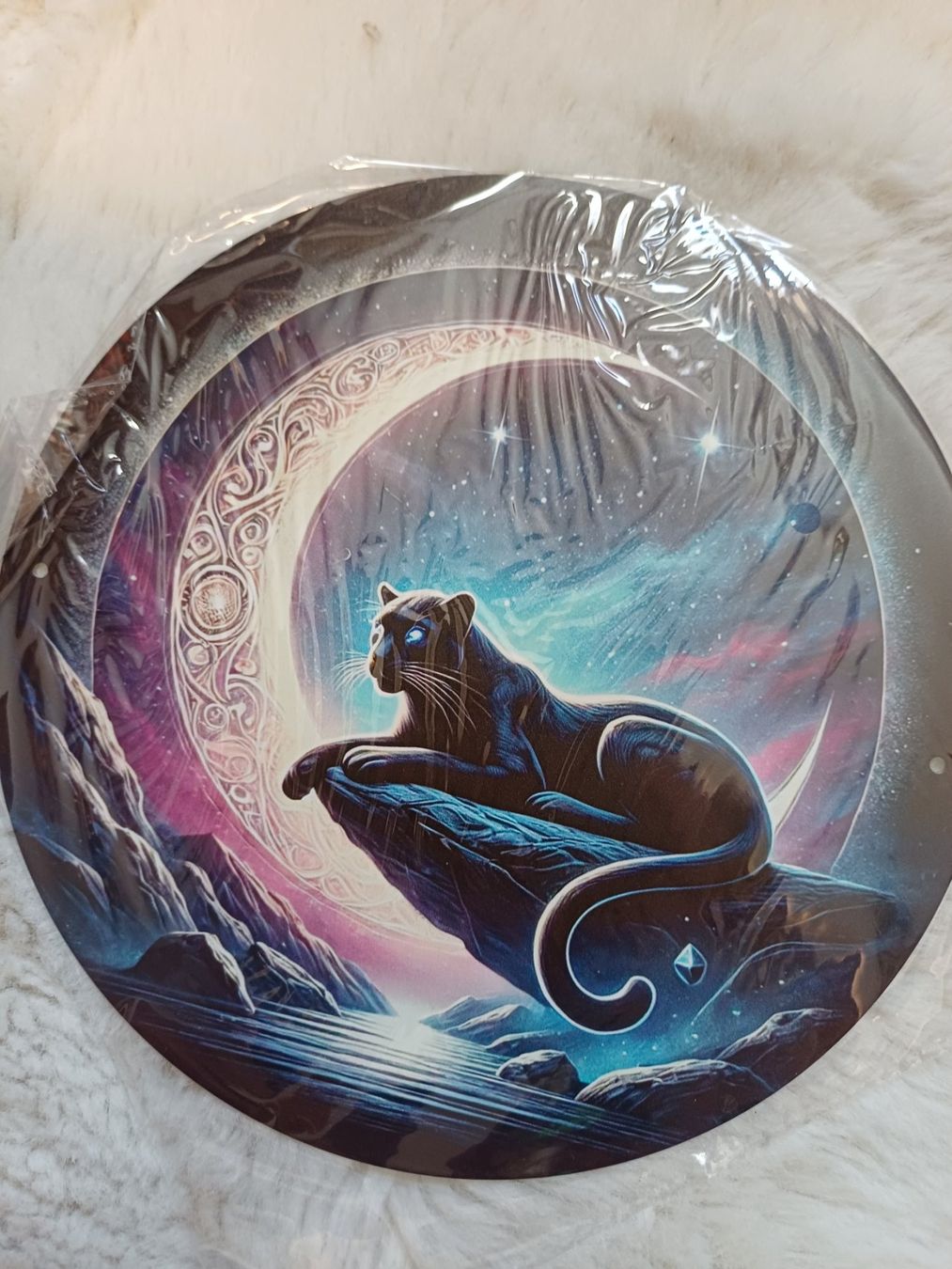 Insegne: Metallschild schwarzer Jaguar Rund 20cm Durchmesser – Nuovo e nell'imballaggio originale da Walenstadt venduto da emynmuil1