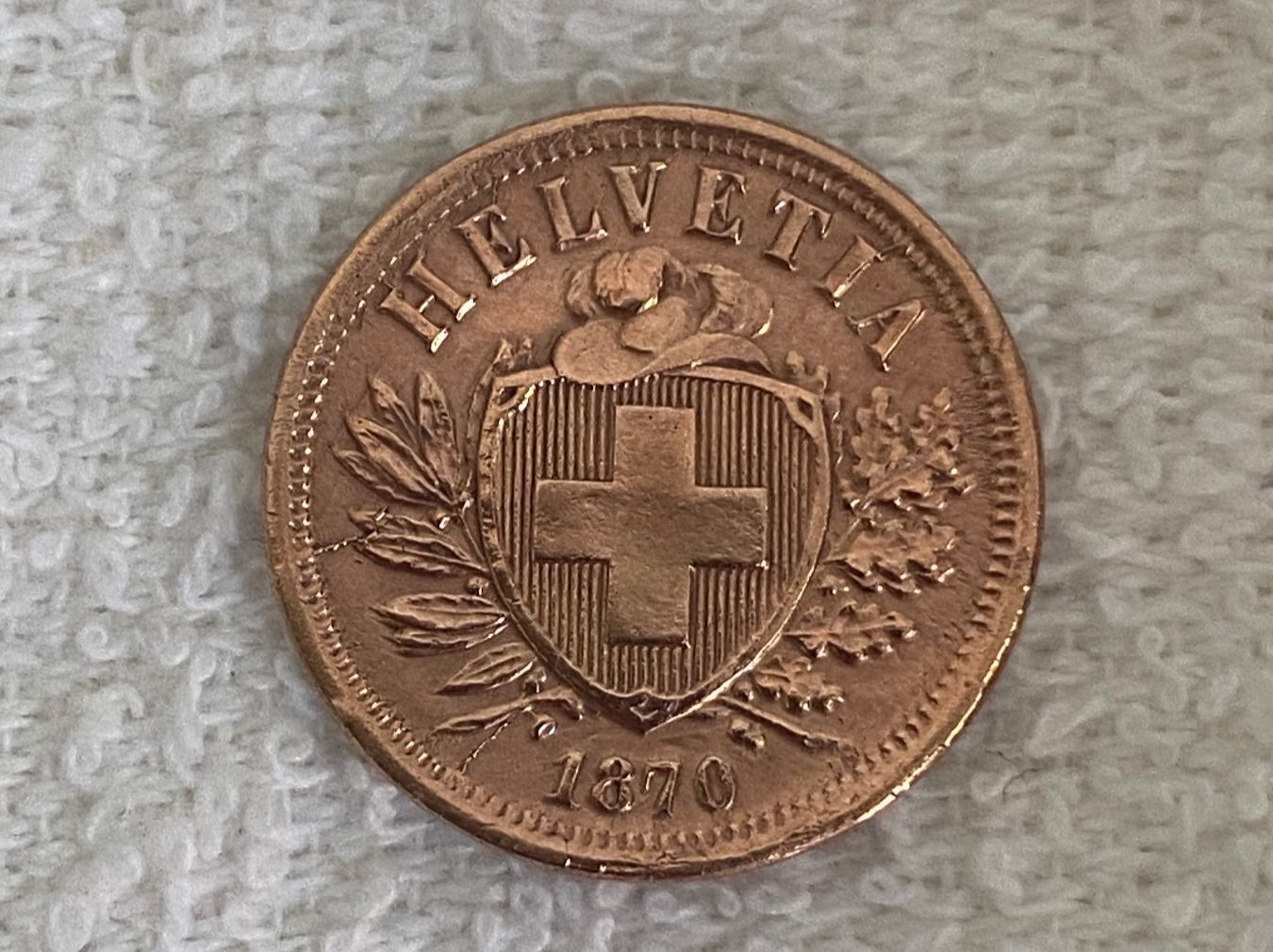 Tutti le monete: 2 centimes/rappen 1870 Abart – Usato da Nyon venduto da Ilmi09