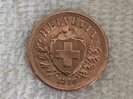 2 centimes/rappen 1870 Abart