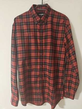 Hemd kariert DSQUARED2 Grösse 48 Rot kariert Slim Fit 