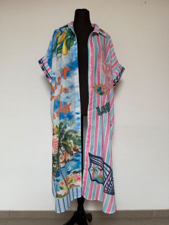 Grosse Grössen, Oversize Blusenmantel / Blusenkleid
