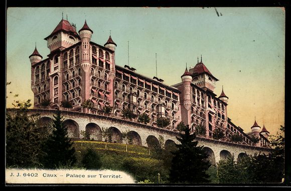Cartoline postali: AK Caux, Palace sur Territet – Usato da Berlin venduto da bartko-reher