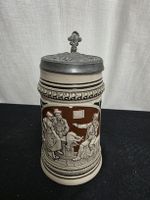 Bierkrug 0.5L Zinndeckel Motiv Turnen