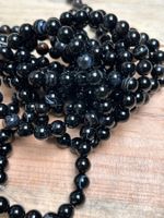 Strang echte black Agate Kugeln / stone beads 8 mm