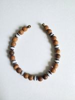 Holzperlen Armband – Boho Armband mit Streifenperlen