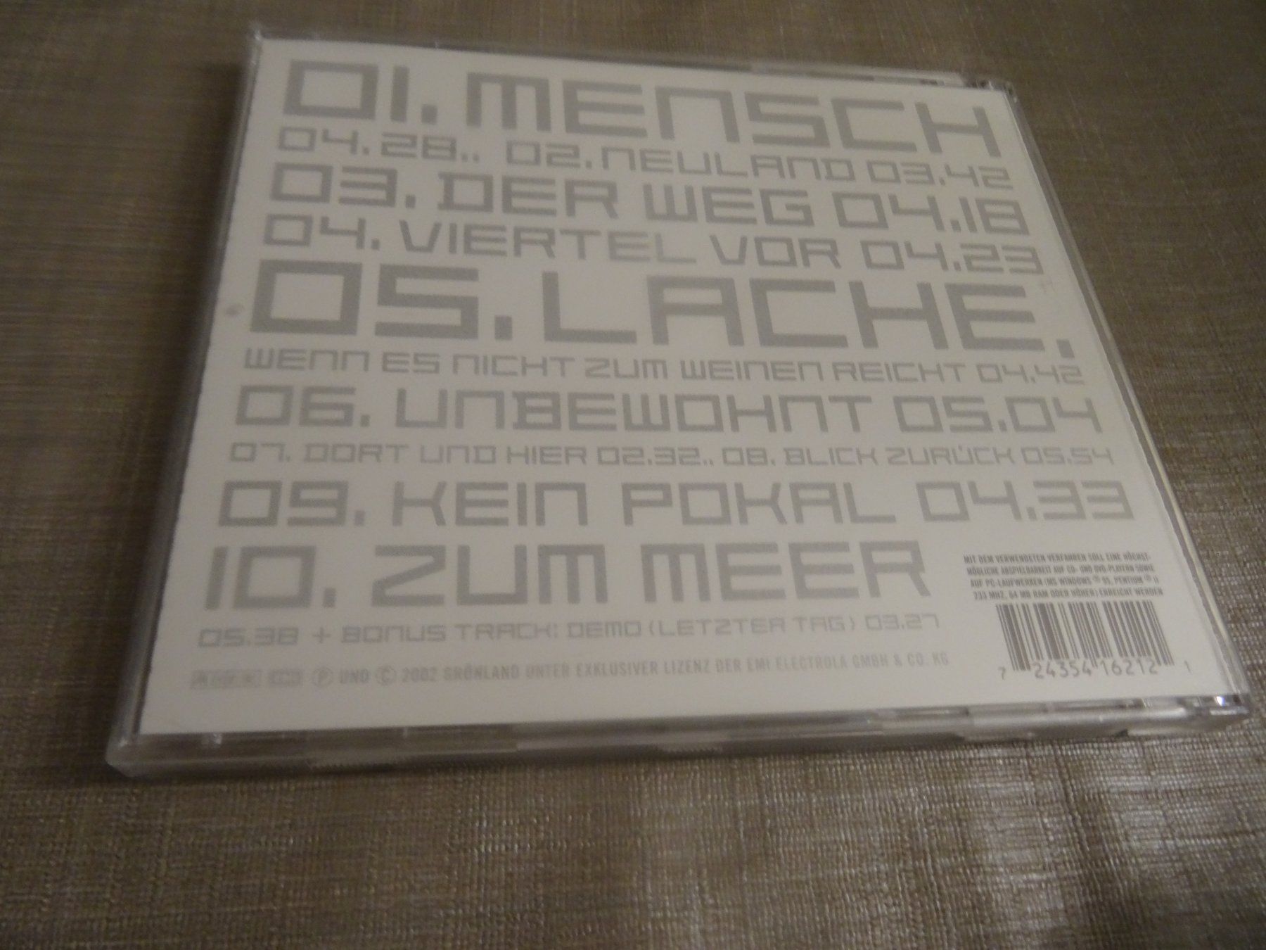 CD: Herbert Grönemeyer - Mensch (CD) – Usato da Olten venduto da Disc-Ausverkauf 1