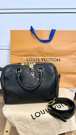 Original Louis Vuitton Speedy 25 Bsndoulière Empreinte noir