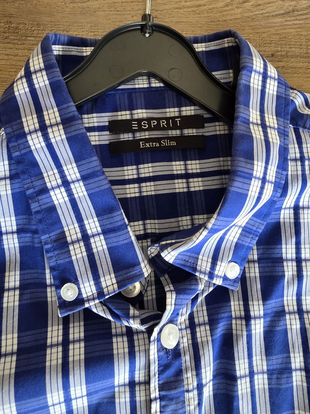 Esprit Hemden: Herren Kurzarmhemd Esprit Karomuster Blau Grösse L – Gebraucht aus Muhen von der_vpb8 1
