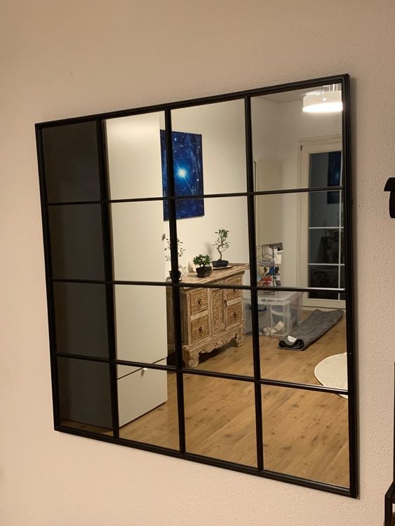 Erstaunlich Spiegel In Fensteroptik Schwarz Bild