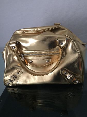 Edle Tasche Balenciaga gold Leder
