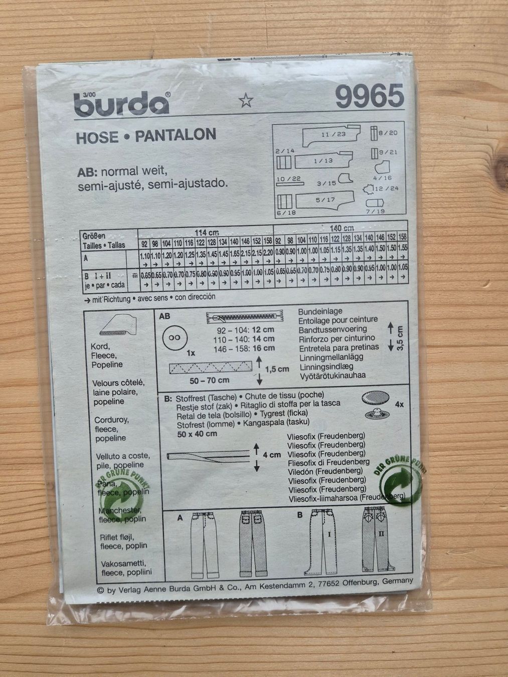 Patrons: Schnittmuster Burda: Knabenhose – D'occasion à Büttikon AG par Annale 1