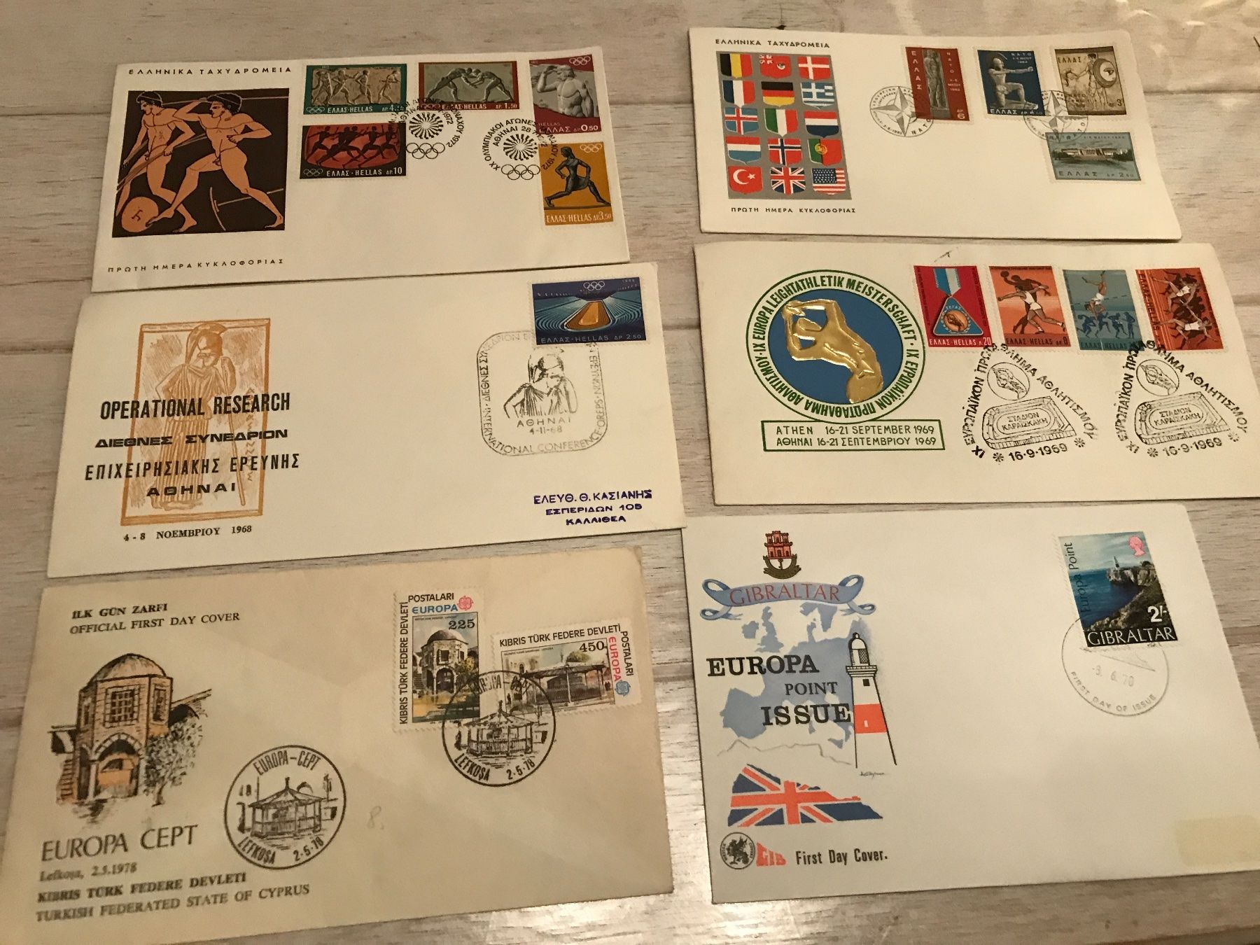 Tutti i francobolli: 70 FDC Europa (200-28) – Usato da St.Gallen venduto da Bigdisch 5