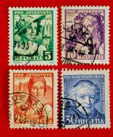 PRO JUVENTUTE SATZ 65 - 68 1933 GESTEMPELT