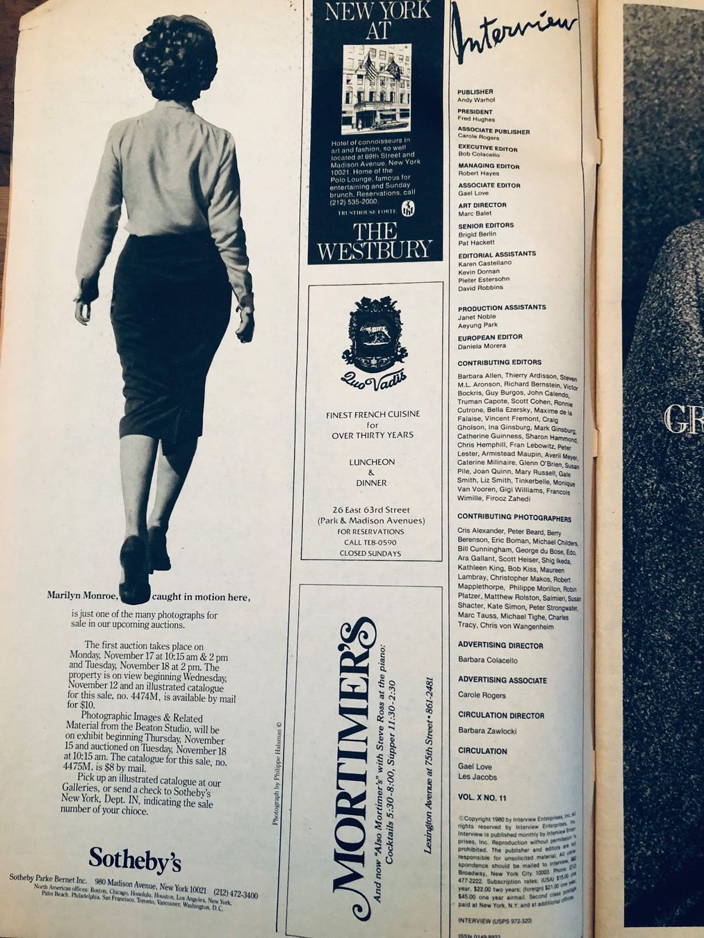 Zeitschriften & Magazine: Andy Warhol Interview Magazin Vol.X  No.11 /1980 K.Spilsbury – Gebraucht aus Luzern von dichsel 2