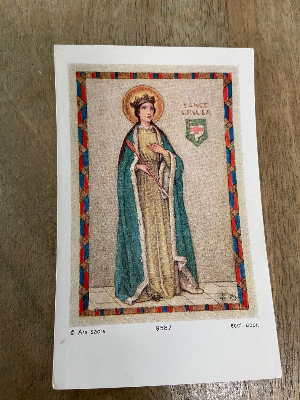 Foto & Immagini: Heilige Ursula Ars sacra Heiligenbildchen Andachtsbild – Usato da Luzern venduto da waterfront1