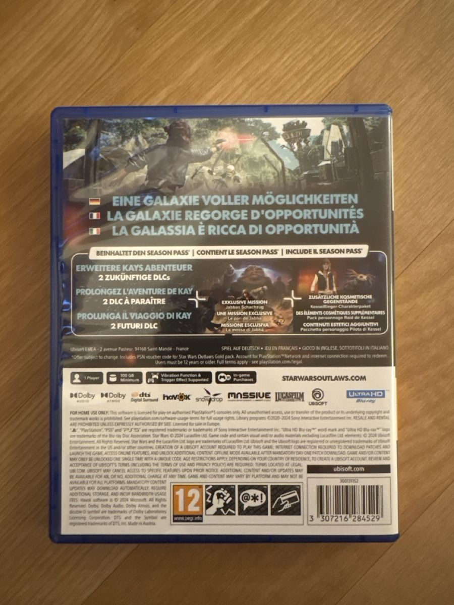 Sony Giochi: PS5 Star Wars Outlaws Gold Edition – Nuovo (secondo la descrizione) da Aarau venduto da greenbean 1