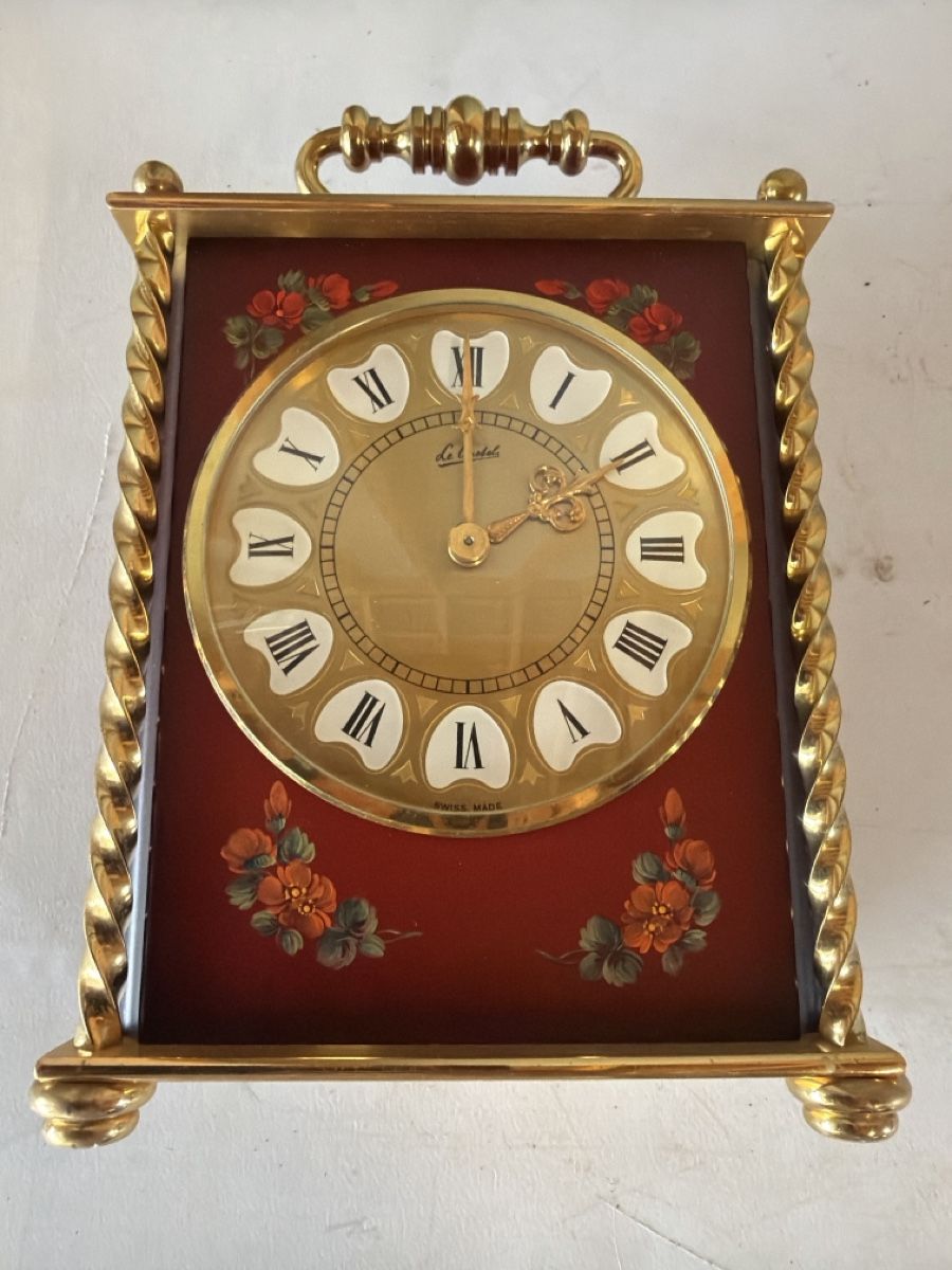 Orologi da terra & Orologi da parete: Antiker Tischuhr  mit Blumenmotiv, – Difettoso da Sirnach venduto da Fkobi 9