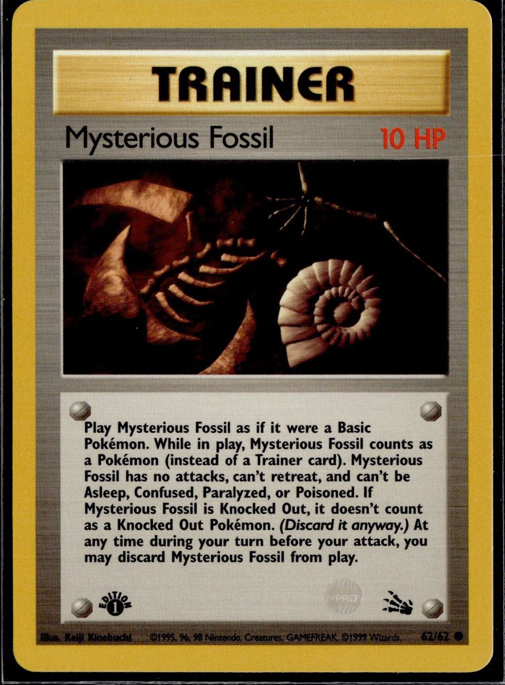Pokémon Carte collezionabili: mysterious fossil 62/62 1st edition – Usato da Zürich venduto da pokemon_cards