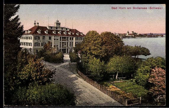 Ansichtskarten: Bad Horn am Bodensee, Hotel und Ufer am  – Gebraucht aus Berlin von bartko-reher