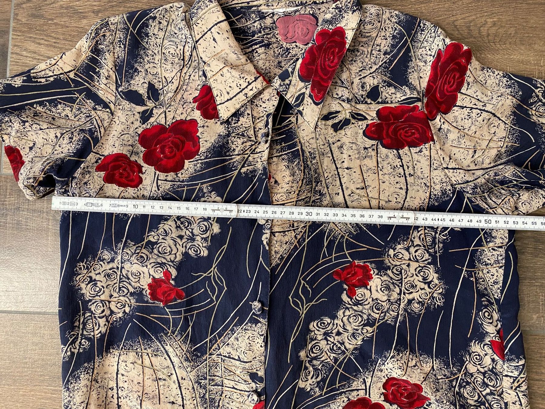 Camicette: Bluse mit Rosen beige blau Gr. 42 / 44 – Usato da Pratteln venduto da a23_j2gs 5
