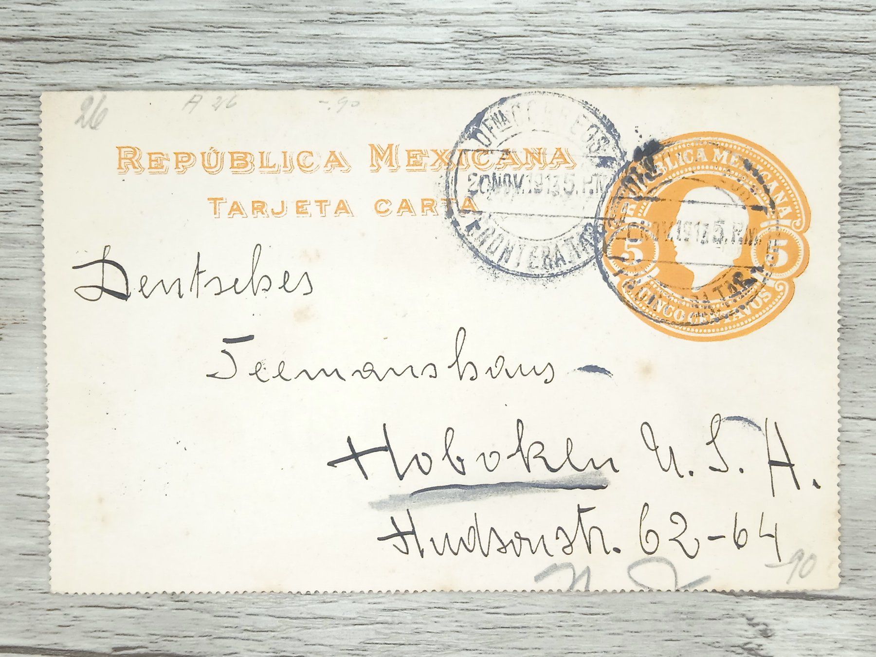 Tutti i francobolli: TR94 Carte Postal Mexique 1913 – Usato da Cousset venduto da Patrick_Collections