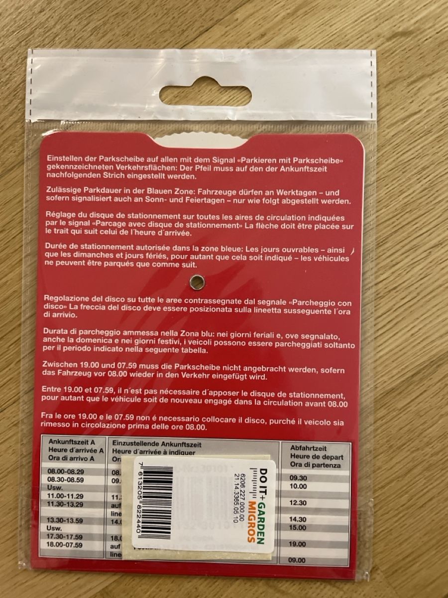 Accessori per altri veicoli: Parkuhr/Parkscheibe, Neu – Nuovo e nell'imballaggio originale da Rüfenacht BE venduto da Edinas_shop 1