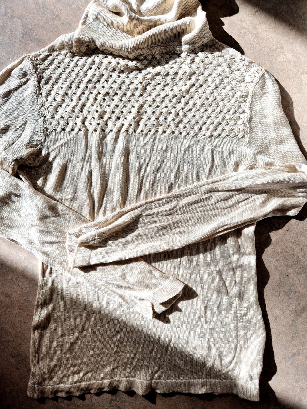 Pulls & Sweat-shirts: PULLOVER PULLI S 36 BEIGE SEIDE SILK STICKEREI STRICK TOP – D'occasion à Elsau par the-colorful-side 8